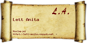 Lett Anita névjegykártya